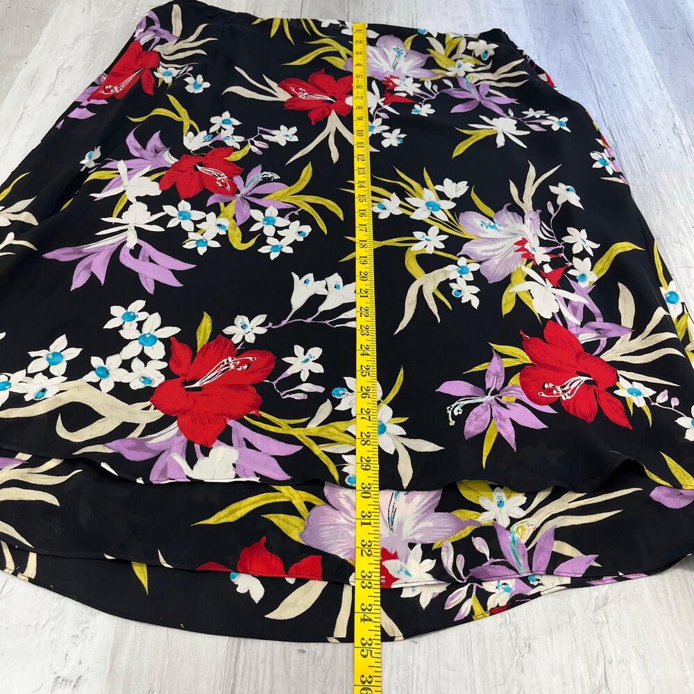 Rena Rowan Silk 2 Piece Floral Flowy Lightweight Ruffle Tank Top Skirt Set 20W - Picture 9 of 15